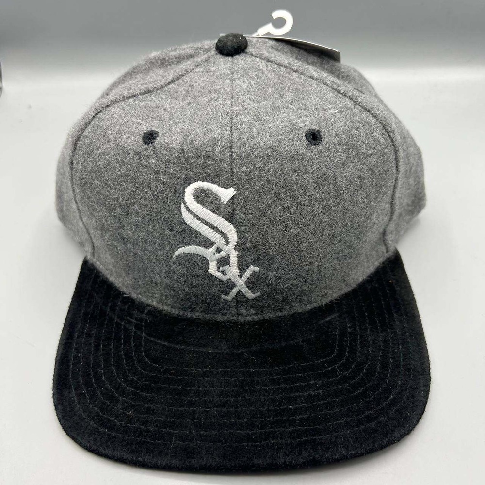 Vintage Chicago White Sox Hat Men Wool Suede Twins Enterprise Strap Back Cap New